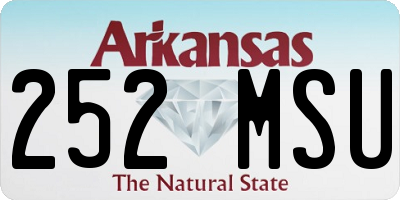 AR license plate 252MSU