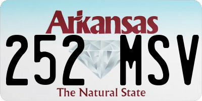 AR license plate 252MSV
