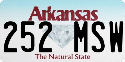 AR license plate 252MSW