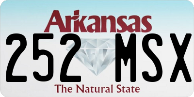 AR license plate 252MSX