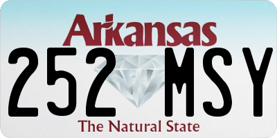 AR license plate 252MSY