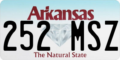 AR license plate 252MSZ
