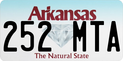 AR license plate 252MTA