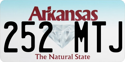 AR license plate 252MTJ