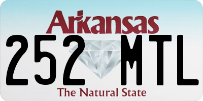 AR license plate 252MTL