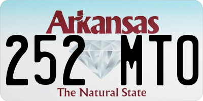 AR license plate 252MTO