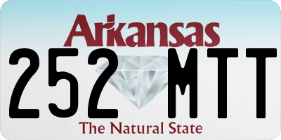 AR license plate 252MTT