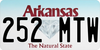 AR license plate 252MTW