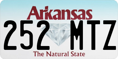AR license plate 252MTZ
