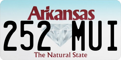AR license plate 252MUI