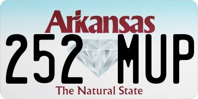 AR license plate 252MUP