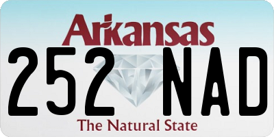 AR license plate 252NAD