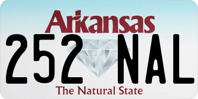 AR license plate 252NAL