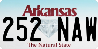 AR license plate 252NAW