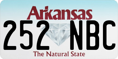 AR license plate 252NBC