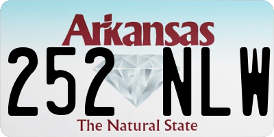 AR license plate 252NLW