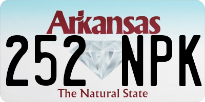 AR license plate 252NPK