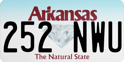 AR license plate 252NWU