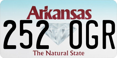 AR license plate 252OGR
