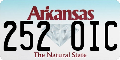 AR license plate 252OIC