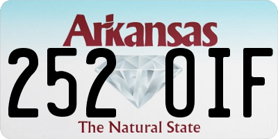 AR license plate 252OIF
