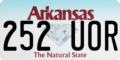 AR license plate 252UOR