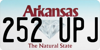 AR license plate 252UPJ