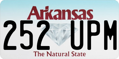 AR license plate 252UPM