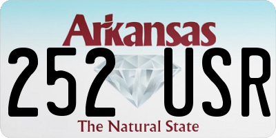 AR license plate 252USR