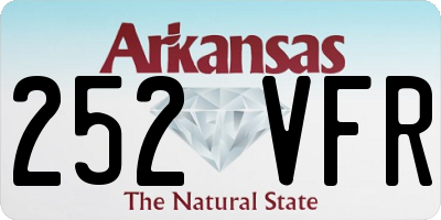 AR license plate 252VFR