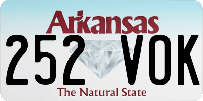 AR license plate 252VOK