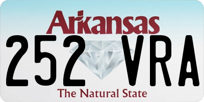 AR license plate 252VRA