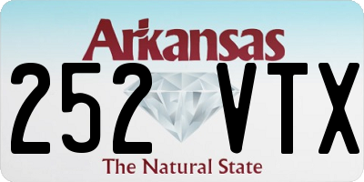 AR license plate 252VTX