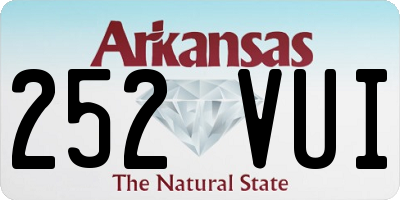AR license plate 252VUI