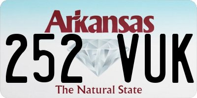 AR license plate 252VUK