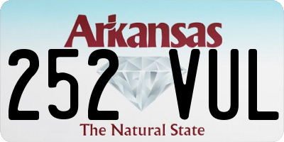AR license plate 252VUL
