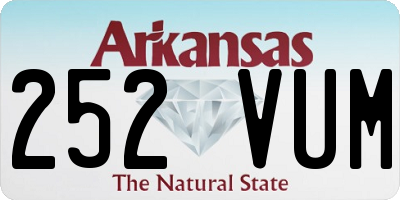 AR license plate 252VUM