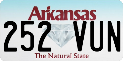 AR license plate 252VUN