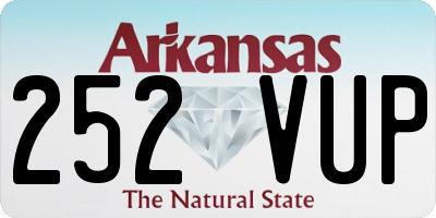 AR license plate 252VUP