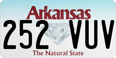 AR license plate 252VUV