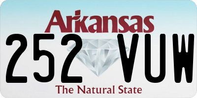 AR license plate 252VUW