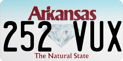 AR license plate 252VUX