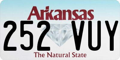 AR license plate 252VUY