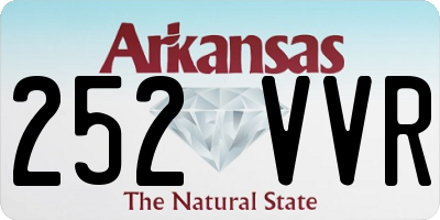 AR license plate 252VVR