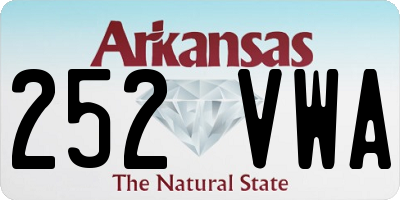 AR license plate 252VWA