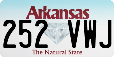 AR license plate 252VWJ