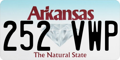 AR license plate 252VWP