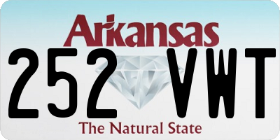 AR license plate 252VWT