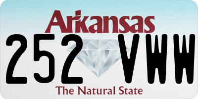 AR license plate 252VWW