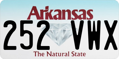 AR license plate 252VWX